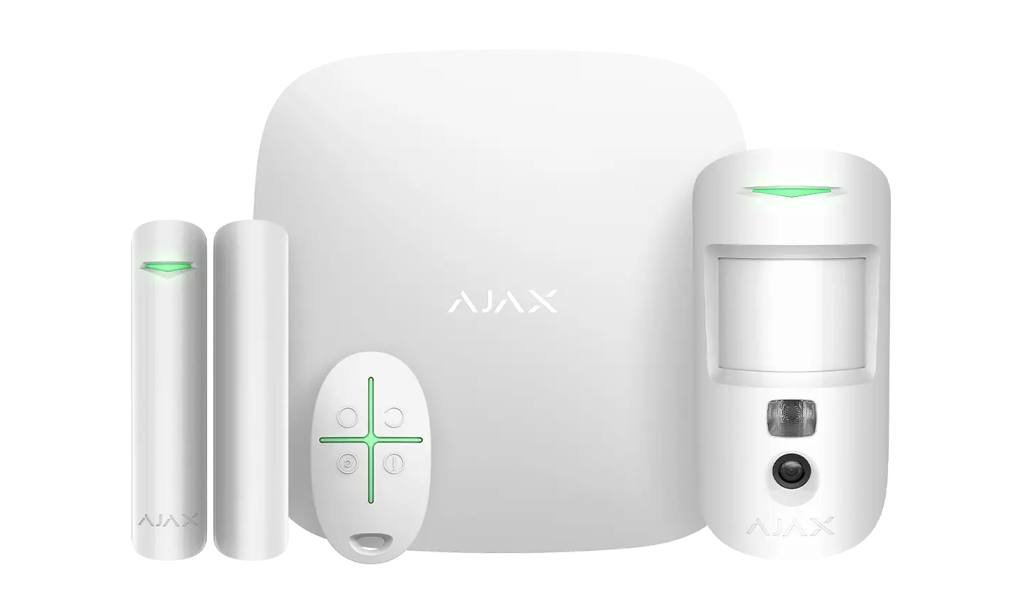 Kit de sécurité AJAX avec centrale, détecteurs et télécommande
